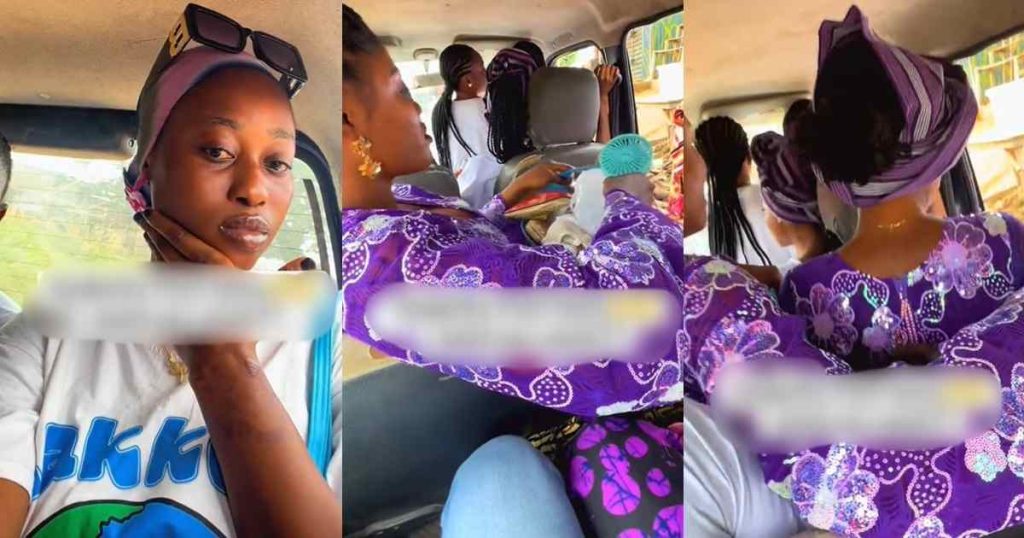 lady-fumes-as-partygoers-try-to-f0rce-their-kids-onto-her-lap,-attempting-to-make-her-uncomfortable-during-a-public-transport-ride-(watch)