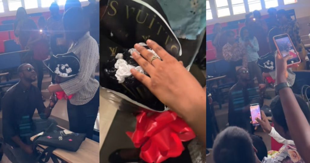 moment-a-nigerian-student-proposed-to-his-girlfriend,-who-is-also-his-coursemate,-in-class-(watch)