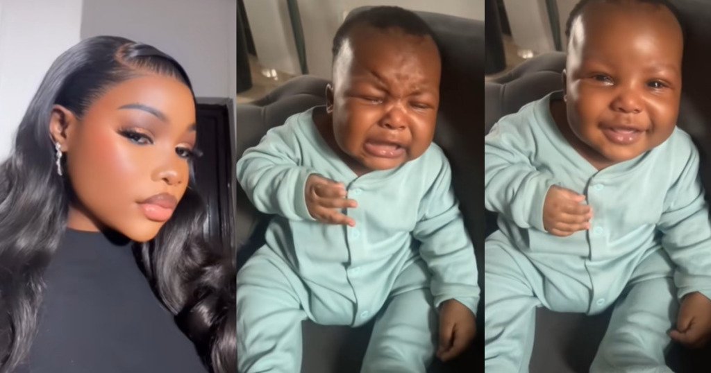 “my-ovary-is-a-camera-frɘak”-–-woman-says-as-her-3-month-old-son-st0ps-crying-after-seeing-the-camera-(video)