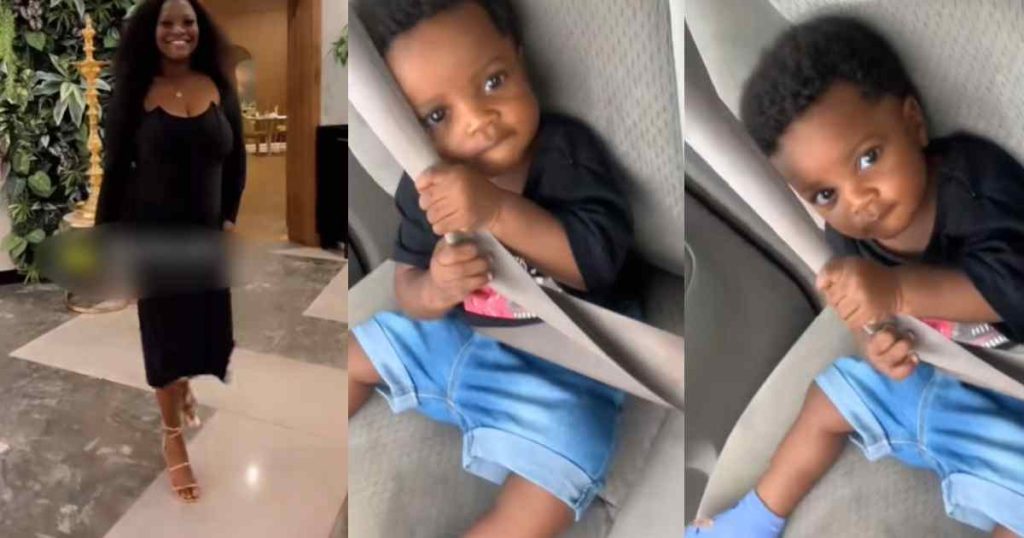 “he-doesn’t-trust-my-driving-skills”-– -woman-says-as-her-8-month-old-son-gripped-his-seatbelt-tightly-while-she-drove-(watch)