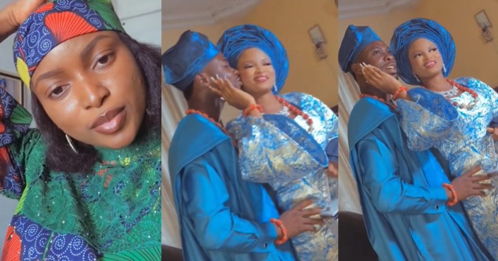“it’s-not-time-for-it”-–-woman-married-to-a-pastor-shares-her-husband’s-response-after-being-told-to-peck-her-during-their-wedding-photo-shoot-(watch)