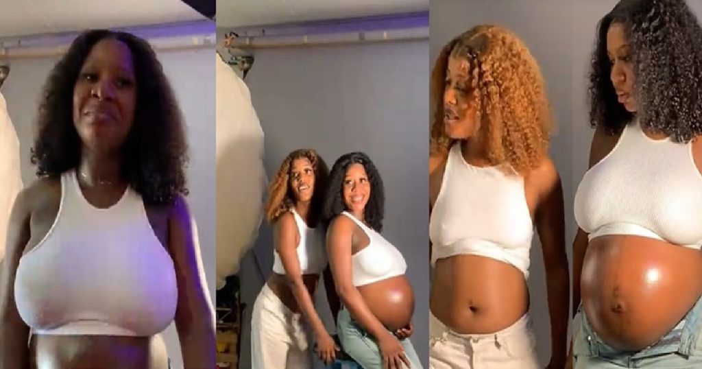 lady-shared-the-heartwarming-support-she-received-from-her-best-friend-who-accompanied-her-to-her-‘baby-bump-photoshoot’-(video)