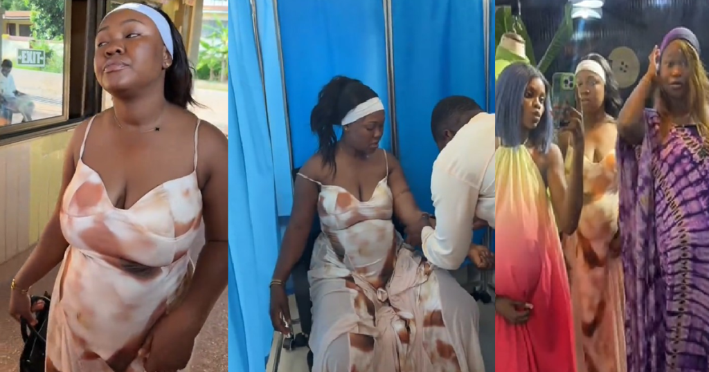 hilarious-moment-lady-and-her-friends-dressed-up-as-pregnant-women-with-fake-baby-bellies-to-attend-an-antenatal-appointment-(video)