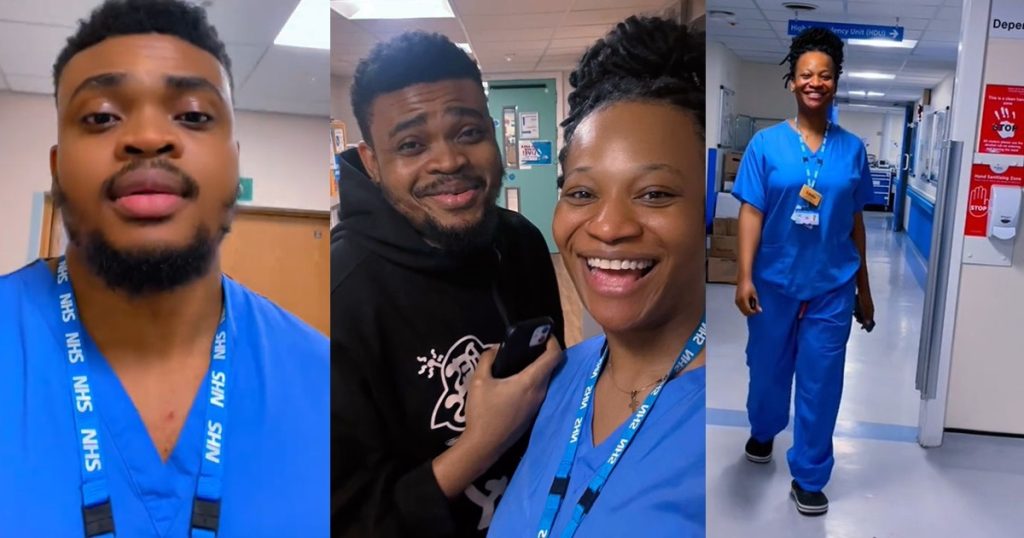 “never-easy-but-we-make-it-work”-–-abroad-based-nigerian-couple-shares-how-working-opposite-shifts-kept-them-distant-for-two-days-(watch)