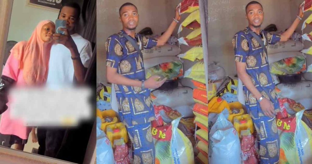 man-receives-backl@sh-from-his-younger-sister-for-trying-to-sell-a-bag-of-rice-at-their-mum’s-shop-at-a-lower-price-(video)