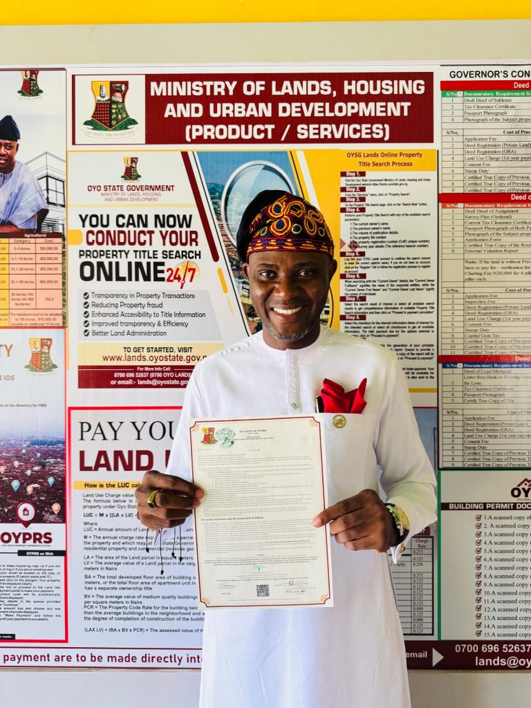 oyo-government-issues-certificate-of-occupancy-for-rayfield-gardens-city-estate-project-–-fendini-group