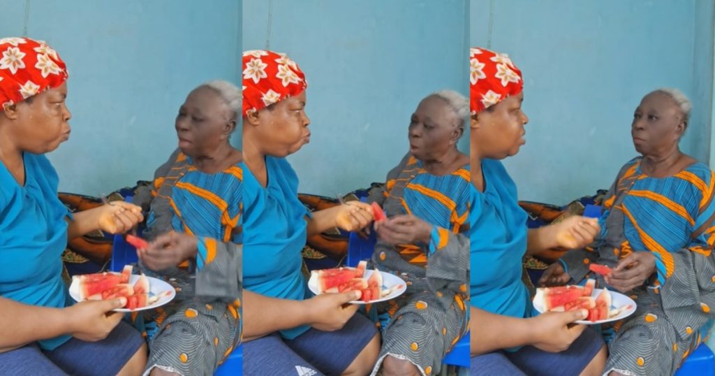 funny-moment-elderly-woman-caut!ons-her-daughter-in-law-against-chɘating-while-eating-together-(video)