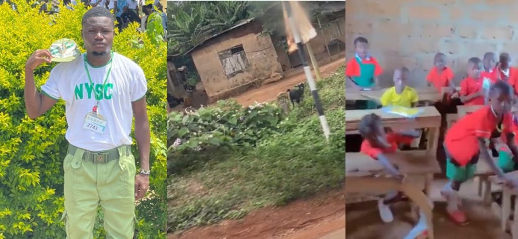 nysc-corps-members-stirs-reaction-online-after-sharing-the-school-he-was-posted-to-(watch)
