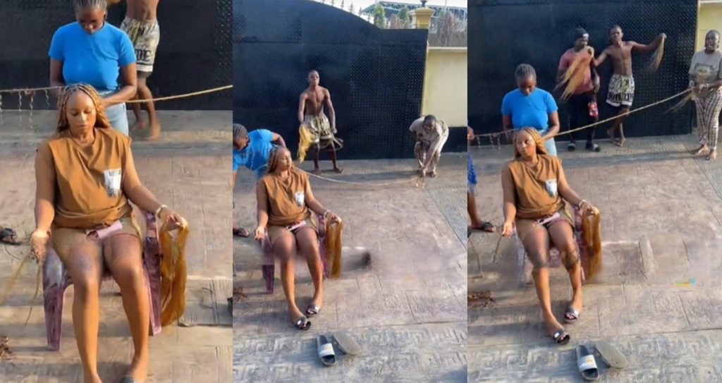 “this-one-no-be-salon-again-oh,-na-construction-site”-–-lady-comments-on-the-braiding-of-a-client’s-hair-which-was-as-long-as-a-rope-(video)