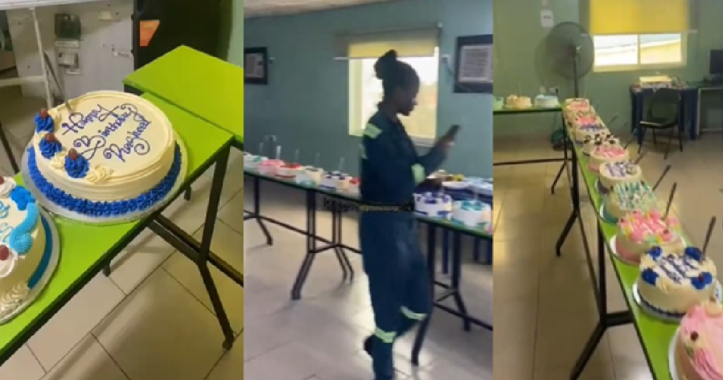 lady-shares-the-heartwarming-scene-she-witnessed-at-her-friend’s-workplace,-which-hosted-a-birthday-celebration-for-its-staff-members-(watch)